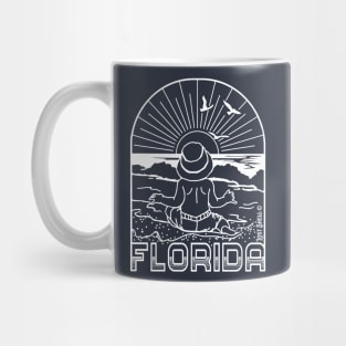 Florida Beach Baby White Outline Mug